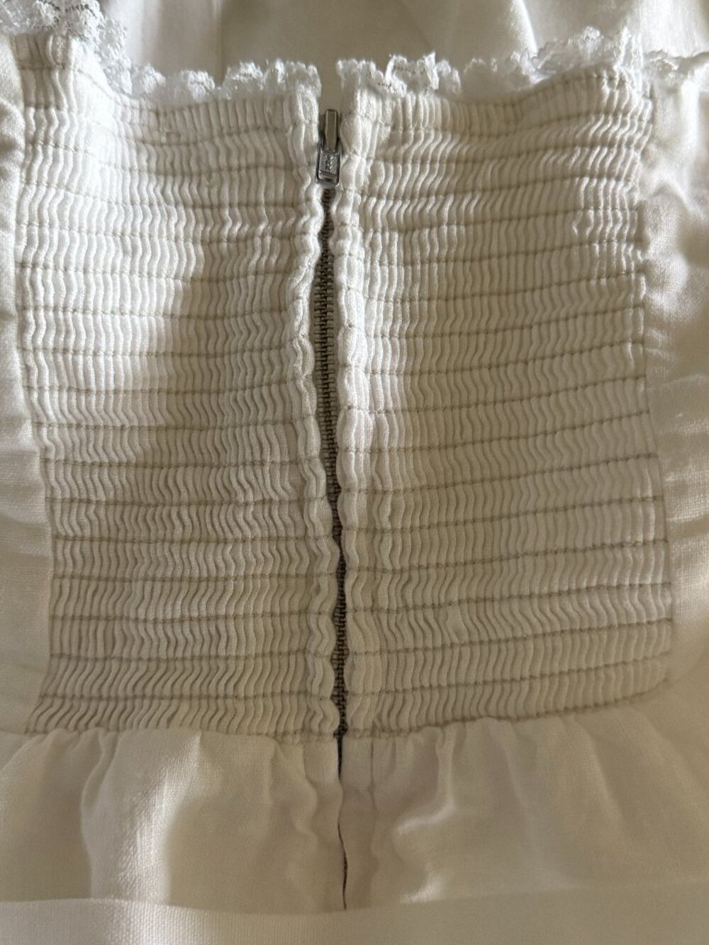 Reformation Kieryn Linen floral embroidery white midi dress Sz 12 - Picture 13 of 15